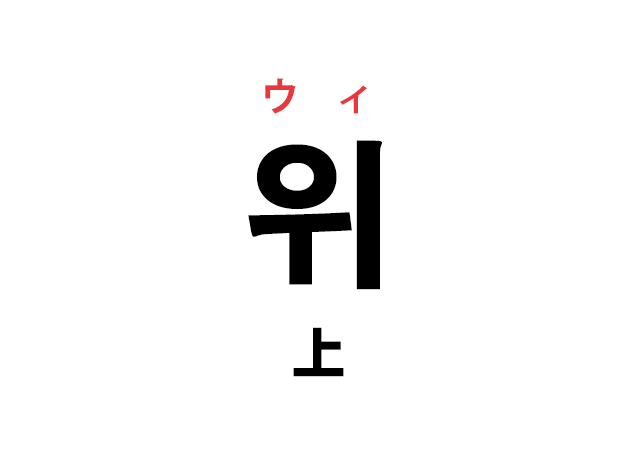 韓国語の「위 ウィ（上）」を覚える！