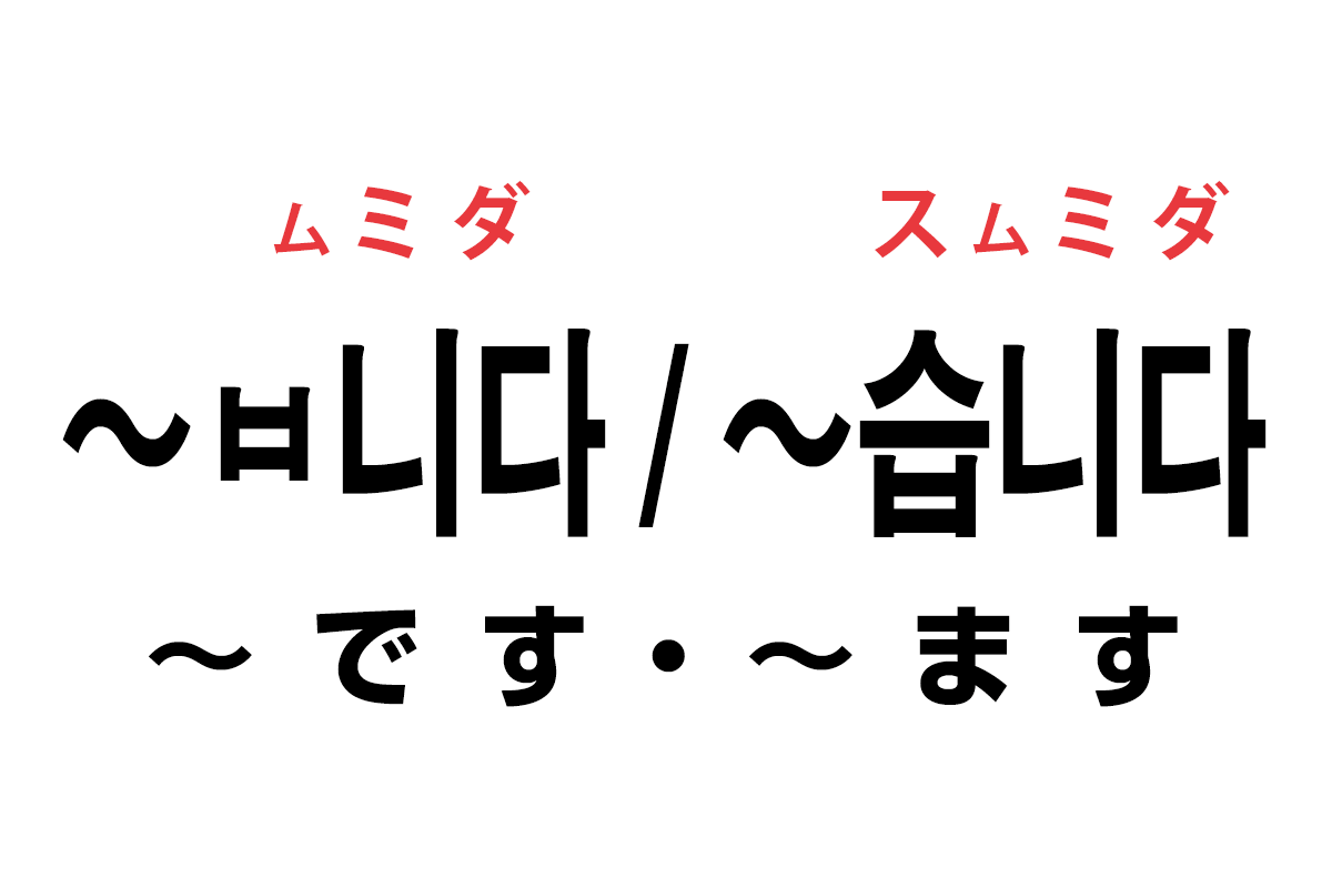 韓国語の「〜ㅂ니다 / 〜습니다（〜です・〜ます）」を覚える！